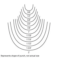 Master Tool Round Strap End Punch -Leather Craft Shop 00076roundstrapendpunchsizes bbd08aa2 ac6f 49d8 99ce 44d19e0de3c4