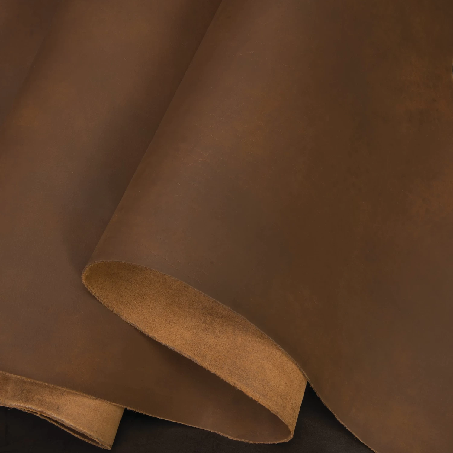 Sample, Matte Chrome Tanned Water Buffalo Leather, 5-6 Oz., Bark Brown 1 Sample, Matte Chrome Tanned Water Buffalo Leather, 5-6 Oz., Bark Brown
