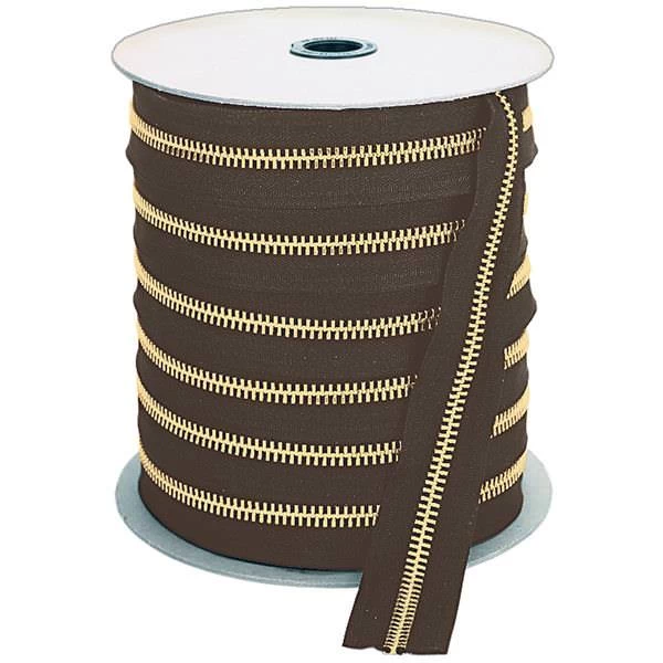 YKK® #10 Bulk Zipper, Solid Brass 1 YKK® #10 Bulk Zipper, Solid Brass