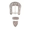 Western Floral Buckle Loop & Tip Set, 1"