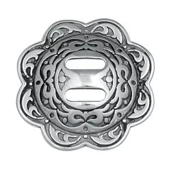 Jeremiah Watt Accented Floral Concho With Slot 11 Jeremiah Watt Accented Floral Concho With Slot -Leather Craft Shop 22407 1