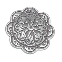 Jeremiah Watt Accented Floral Concho With Post -Leather Craft Shop 22410 1