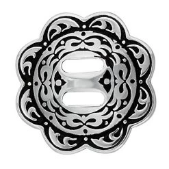 Jeremiah Watt Accented Floral Concho With Slot 10 Jeremiah Watt Accented Floral Concho With Slot -Leather Craft Shop 24126 1