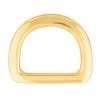 Beveled Saddle D-Ring Solid Brass, 2"