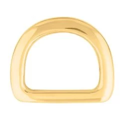 Beveled Saddle D-Ring Solid Brass, 2"