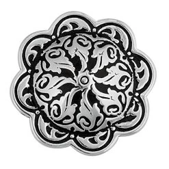 Jeremiah Watt Accented Floral Concho With Post, 1"