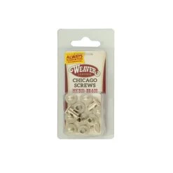 Chicago Screw Handy Pack, Nickel Over Brass, Floral -Leather Craft Shop 30 1100 3