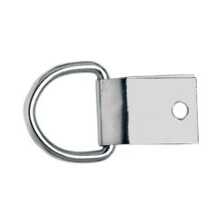Saddle D-Ring With Clip, NP, 1"