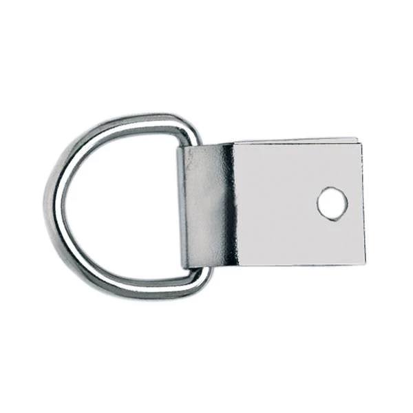 Saddle D-Ring With Clip, NP, 1" 1 Saddle D-Ring With Clip, NP, 1"