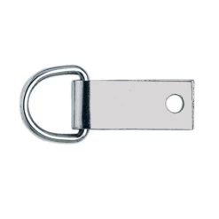 Saddle D-Ring With Clip, NP, 5/8"