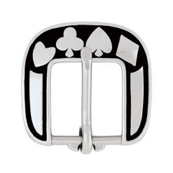 Jeremiah Watt Accented Card Suite Heel Bar Buckle