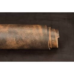 Leather Craft Shop 14 Crackled Double Shoulders, Black, 9/10 Oz.