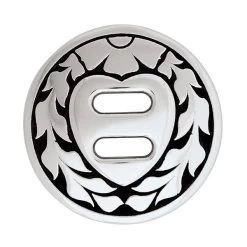 Jeremiah Watt Accented Heart Concho With Slot, 1-1/2"