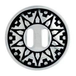 Jeremiah Watt Accented Indian Concho With Slots, 1-1/2"