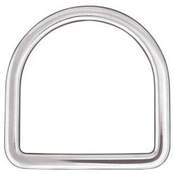 Long Flat Saddle D-Ring Stainless Steel, 3"