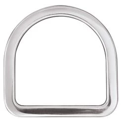 Long Flat Saddle D-Ring Stainless Steel, 3-1/2"