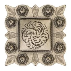 #1842 Square Berry Concho With Post -Leather Craft Shop 46842 1