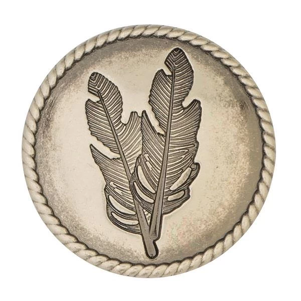 #1847 Feather Concho With Post 2 #1847 Feather Concho With Post - Image 2