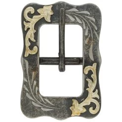 #1872 Contoured Center Bar Buckle Buffed Black Steel,