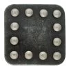 #1883 Square Concho Buffed Black Steel, 1-1/4"