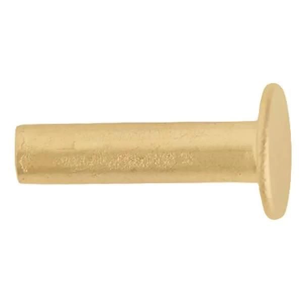 100-Pack Of #104 Tubular Rivets, Brass Plated 2 100-Pack Of #104 Tubular Rivets, Brass Plated - Image 2