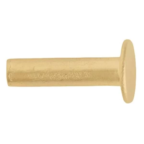 100-Pack Of #104 Tubular Rivets, Brass Plated 3 100-Pack Of #104 Tubular Rivets, Brass Plated - Image 3