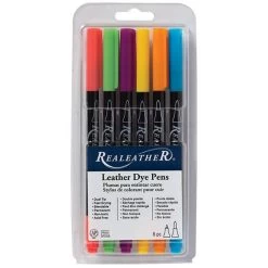 6-Pack Leather Dye Pens 11 6-Pack Leather Dye Pens -Leather Craft Shop 57328 1