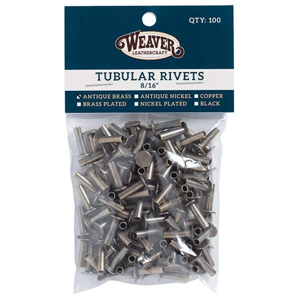 100-Pack Of #104 Tubular Rivets, Antique Brass 3 100-Pack Of #104 Tubular Rivets, Antique Brass - Image 3
