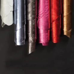 Assorted Metallic Lambskin, 2 Oz. 7 Assorted Metallic Lambskin, 2 Oz. -Leather Craft Shop Lot 230903 64 b
