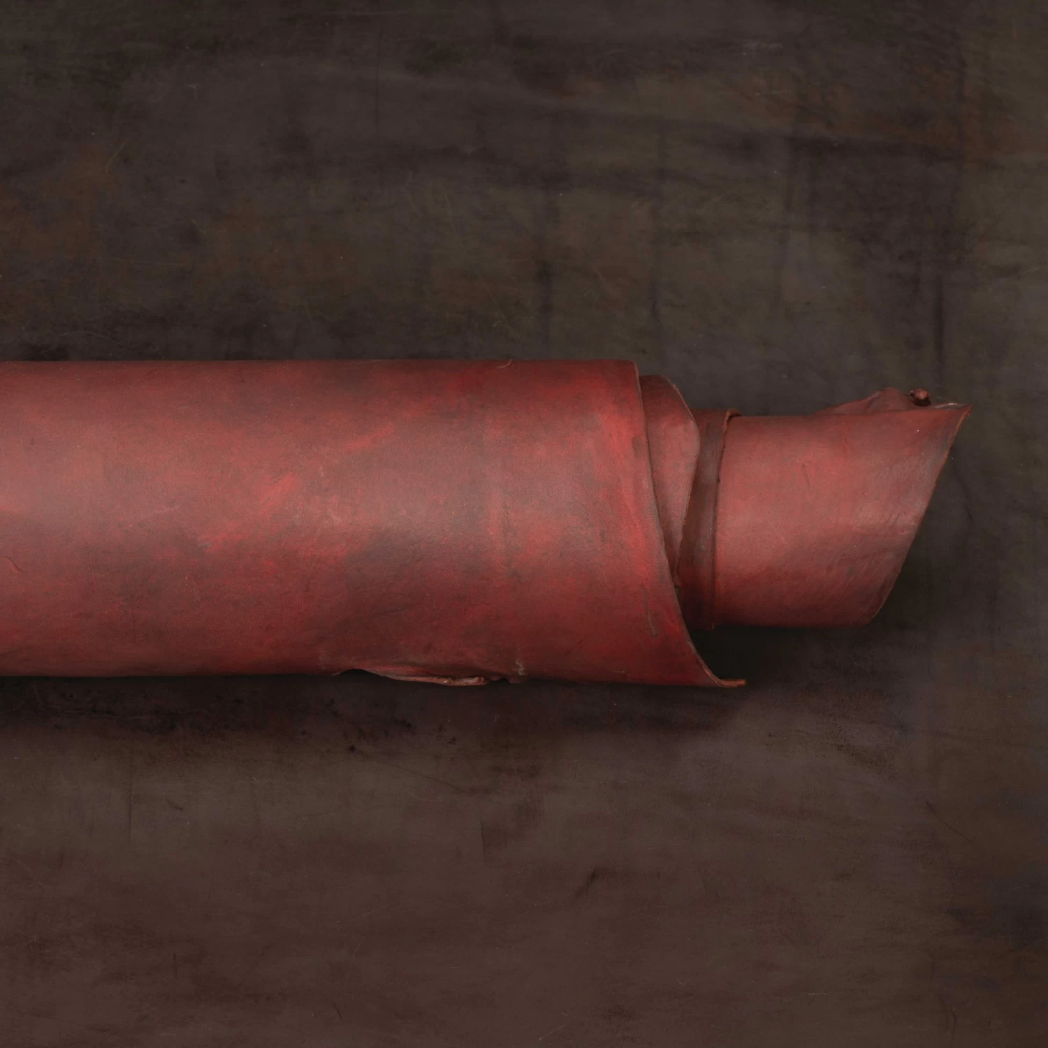 CHAHINLEATHER® Burgundy Alum Tanned Leather, Sides 1 CHAHINLEATHER® Burgundy Alum Tanned Leather, Sides